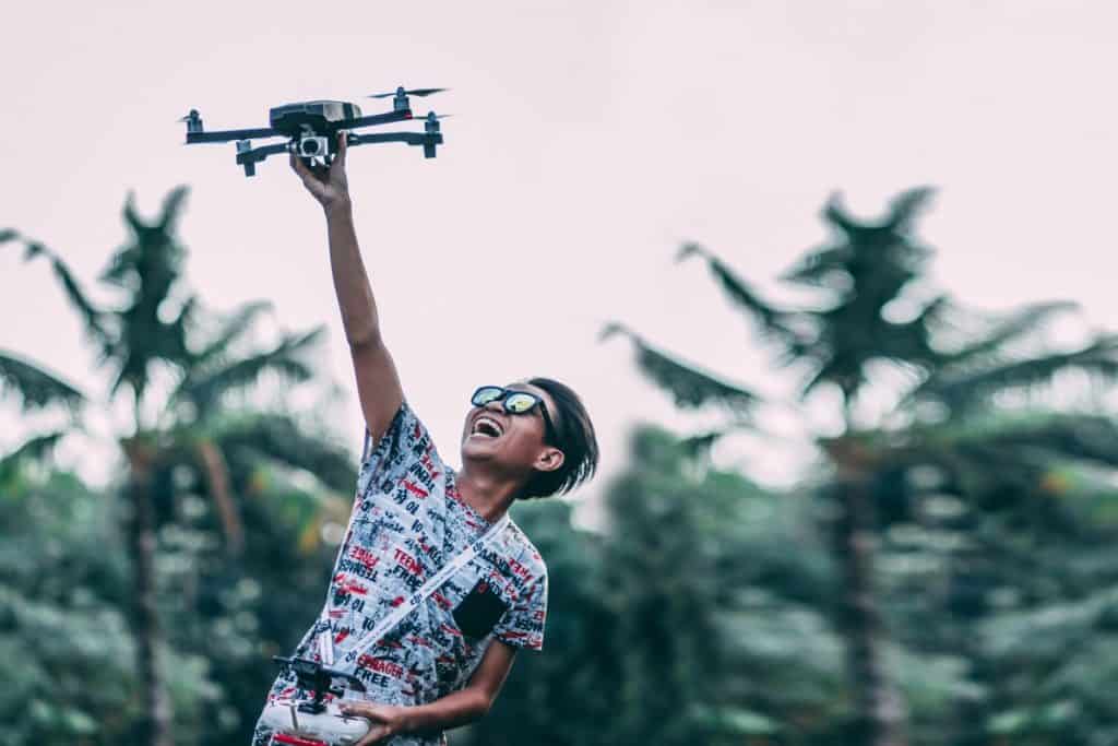 kid with drone